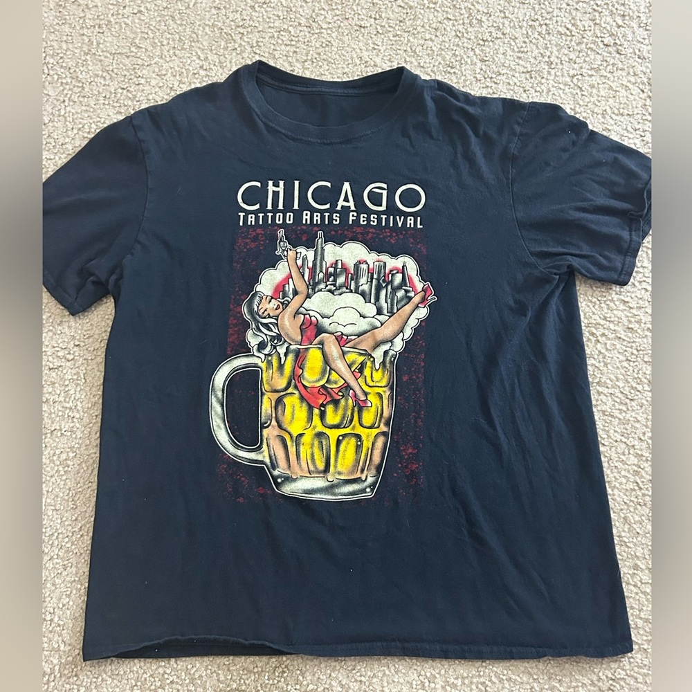 Chicago Tattoo Arts Festival Convention Shirt Classic Tattoo Medium Crewneck - Picture 6 of 6